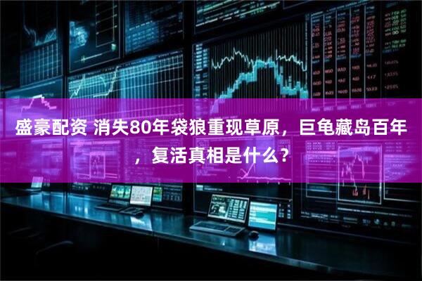 盛豪配资 消失80年袋狼重现草原，巨龟藏岛百年，复活真相是什么？