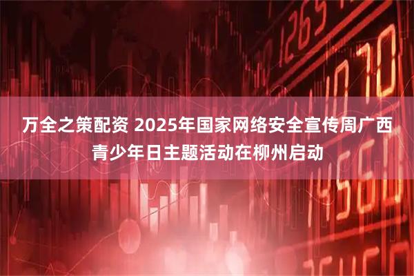 万全之策配资 2025年国家网络安全宣传周广西青少年日主题活动在柳州启动